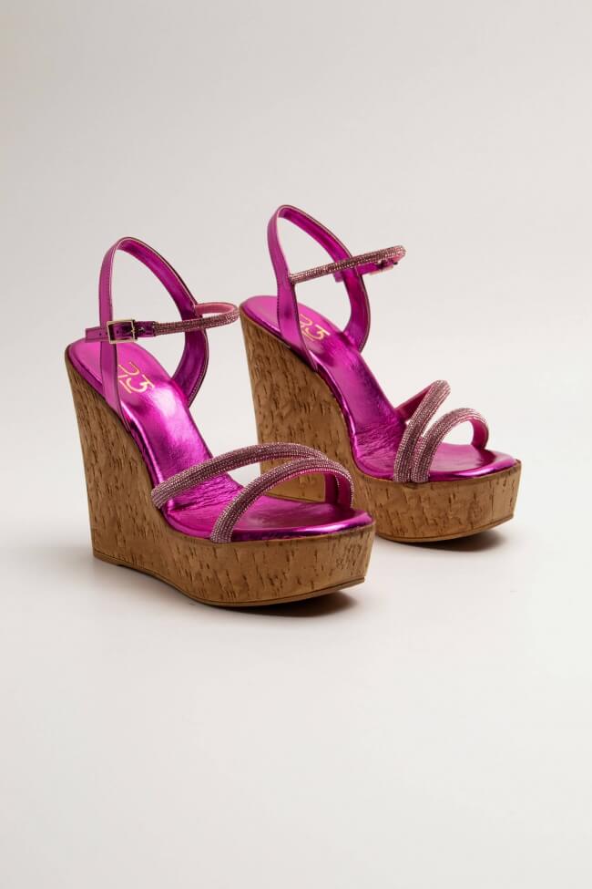 Πλατφόρμα με φελλό και strass