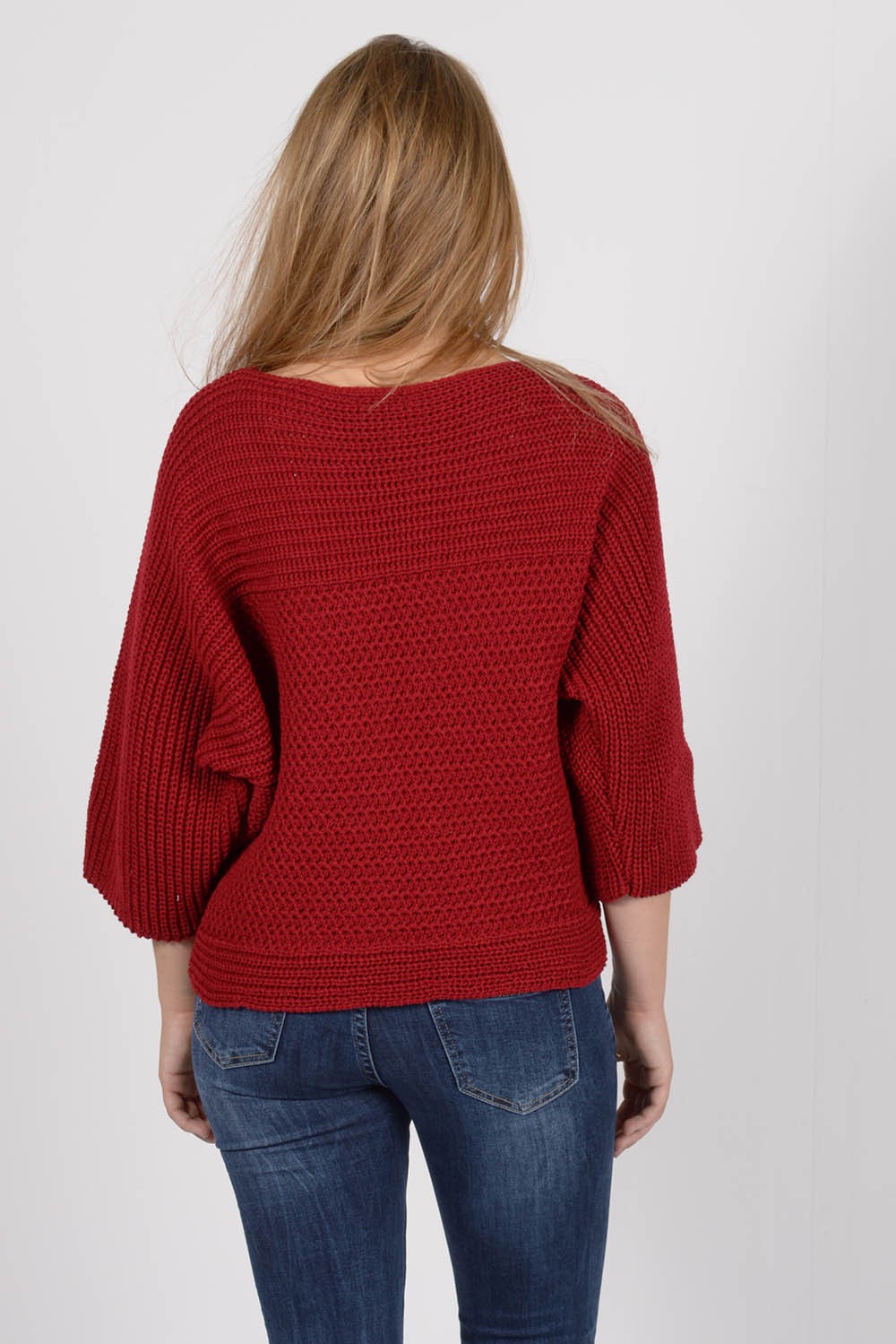 Μπλούζα πλεκτή σε άνετη γραμμή