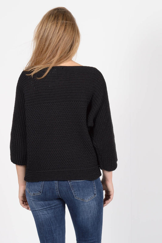 Μπλούζα πλεκτή σε άνετη γραμμή