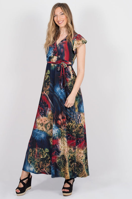 Φόρεμα maxi κρουαζέ