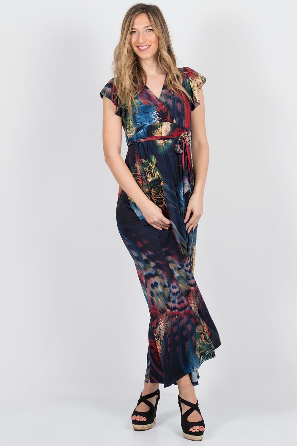 Φόρεμα maxi κρουαζέ