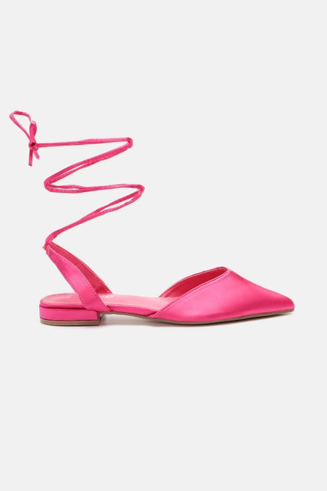 Μπαλαρίνες Open Heel με κορδόνια