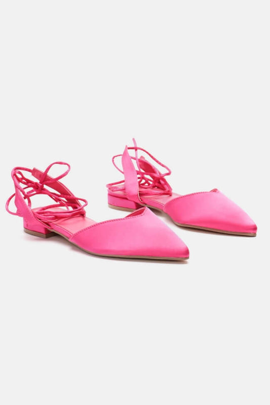 Μπαλαρίνες Open Heel με κορδόνια