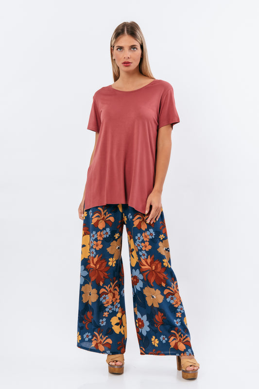 Μπλούζα oversized με σκίσιμο στο πλάι