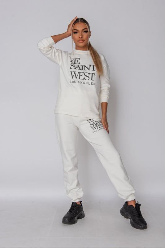 Σετ φόρμας printed μπλούζα - παντελόνι