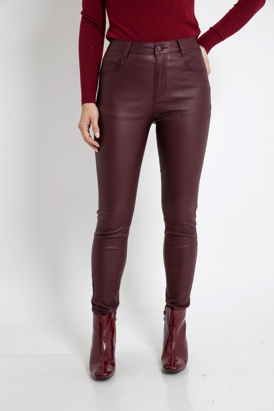 Παντελόνι δερματίνης ψηλόμεσο