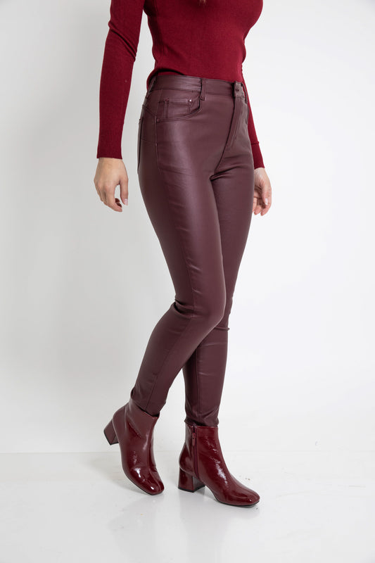 Παντελόνι δερματίνης ψηλόμεσο