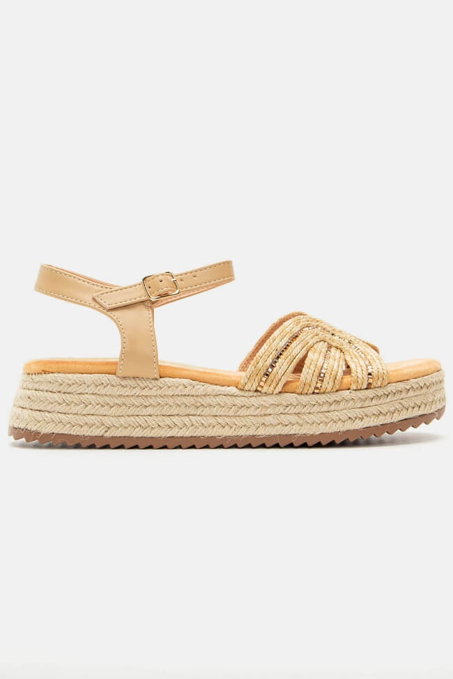 Platform Espadrilles ψάθινες