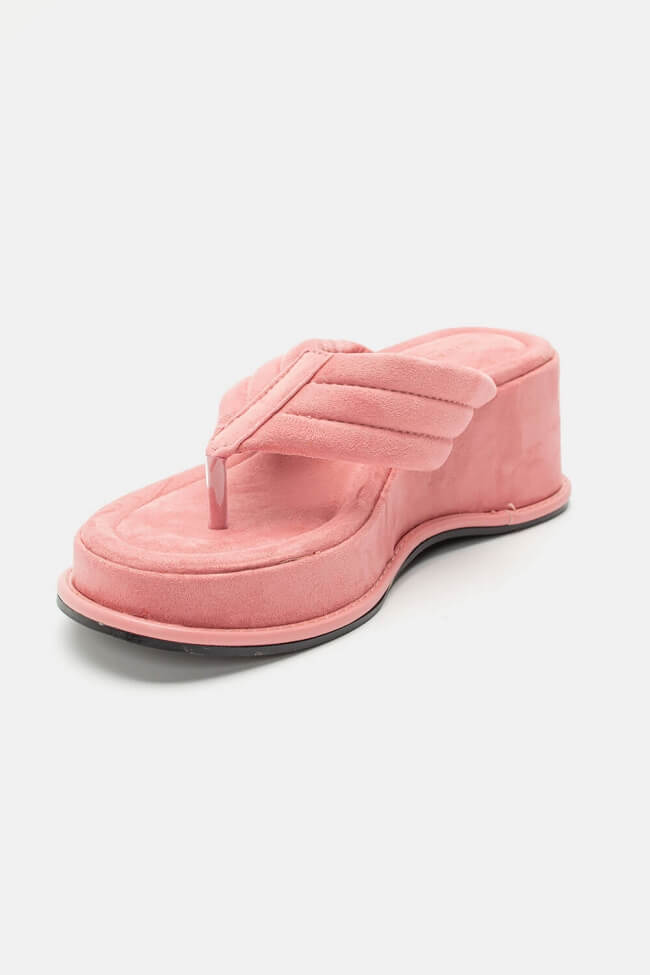 Platform σαγιονάρα suede