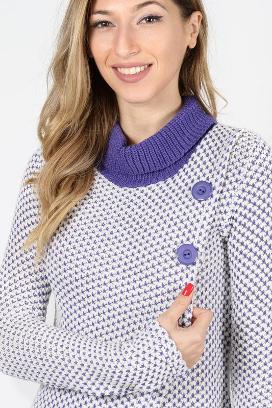 Πλεκτή μπλούζα με σχέδιο