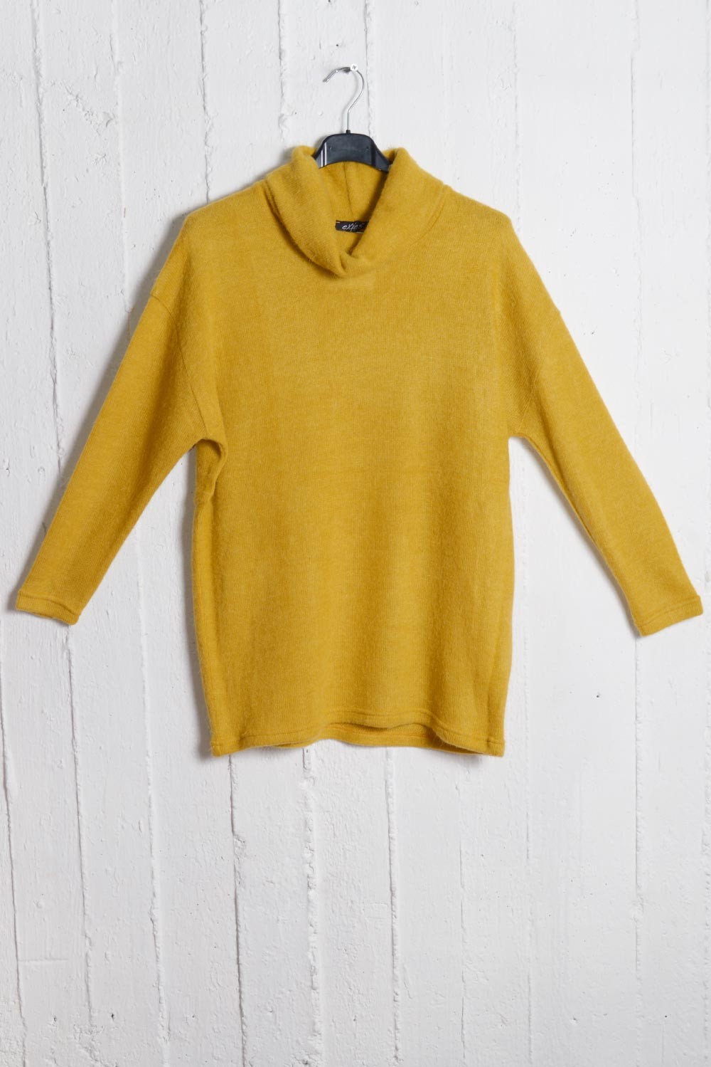 Πλεκτή μπλούζα χνουδωτή