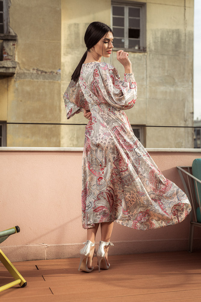 Φόρεμα maxi satin