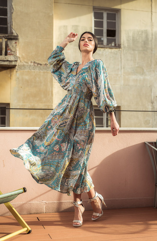 Φόρεμα maxi satin