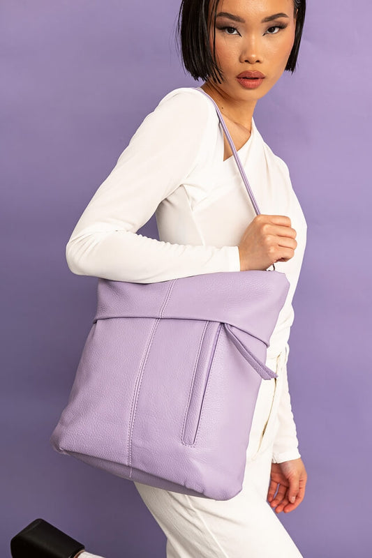 Τσάντα ώμου με φερμουάρ στο πλάι