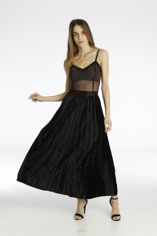 Φούστα πλισέ βελουτέ