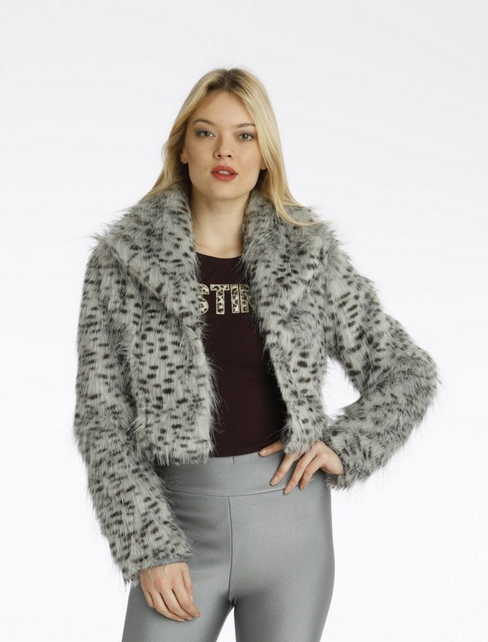 Μπολερό χνουδωτό animal print