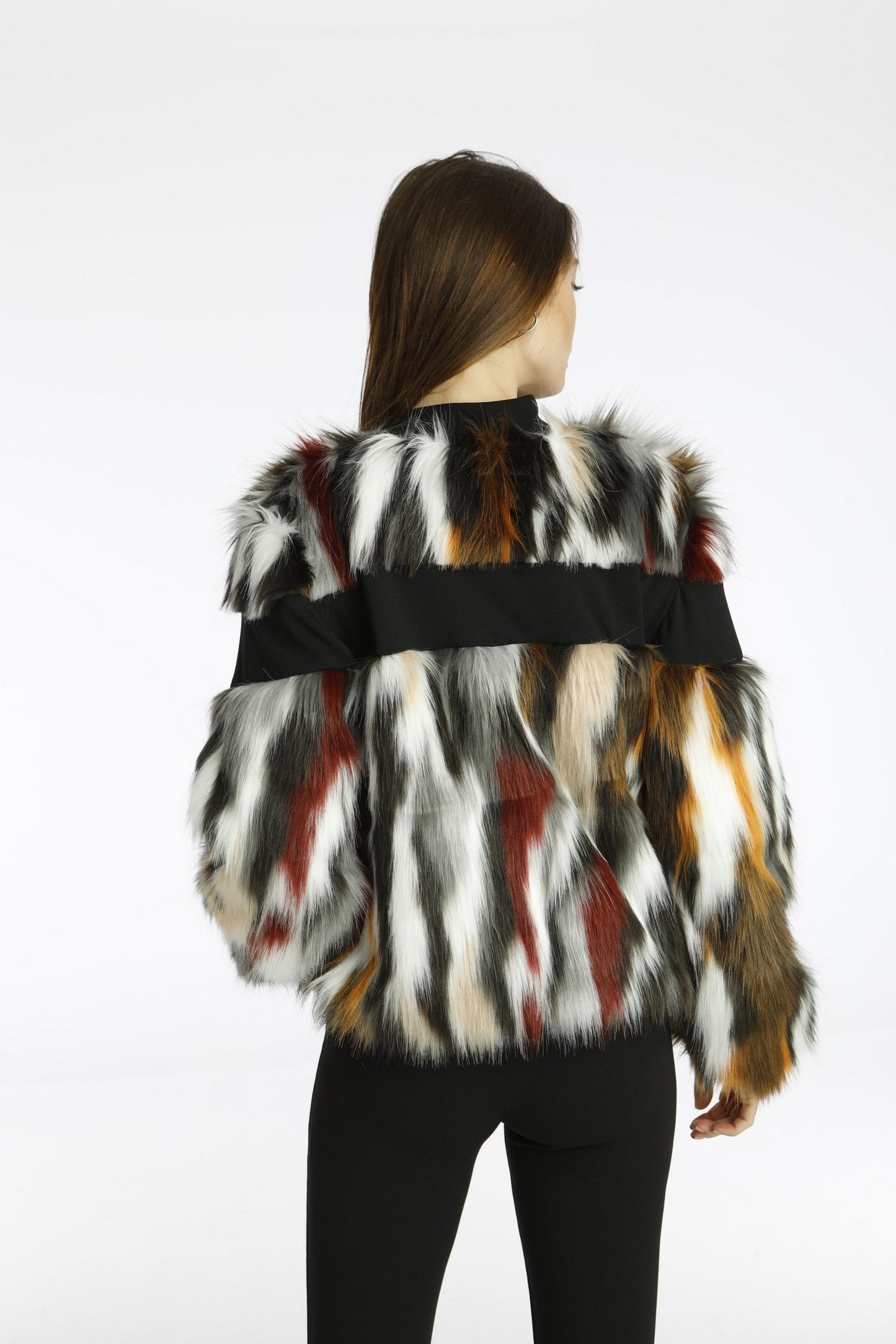 Jacket γούνινο πολύχρωμο