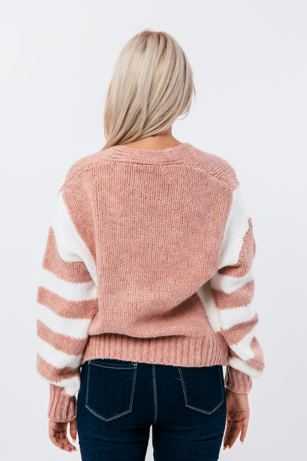 Ζακετάκι πλεκτό oversized ριγέ