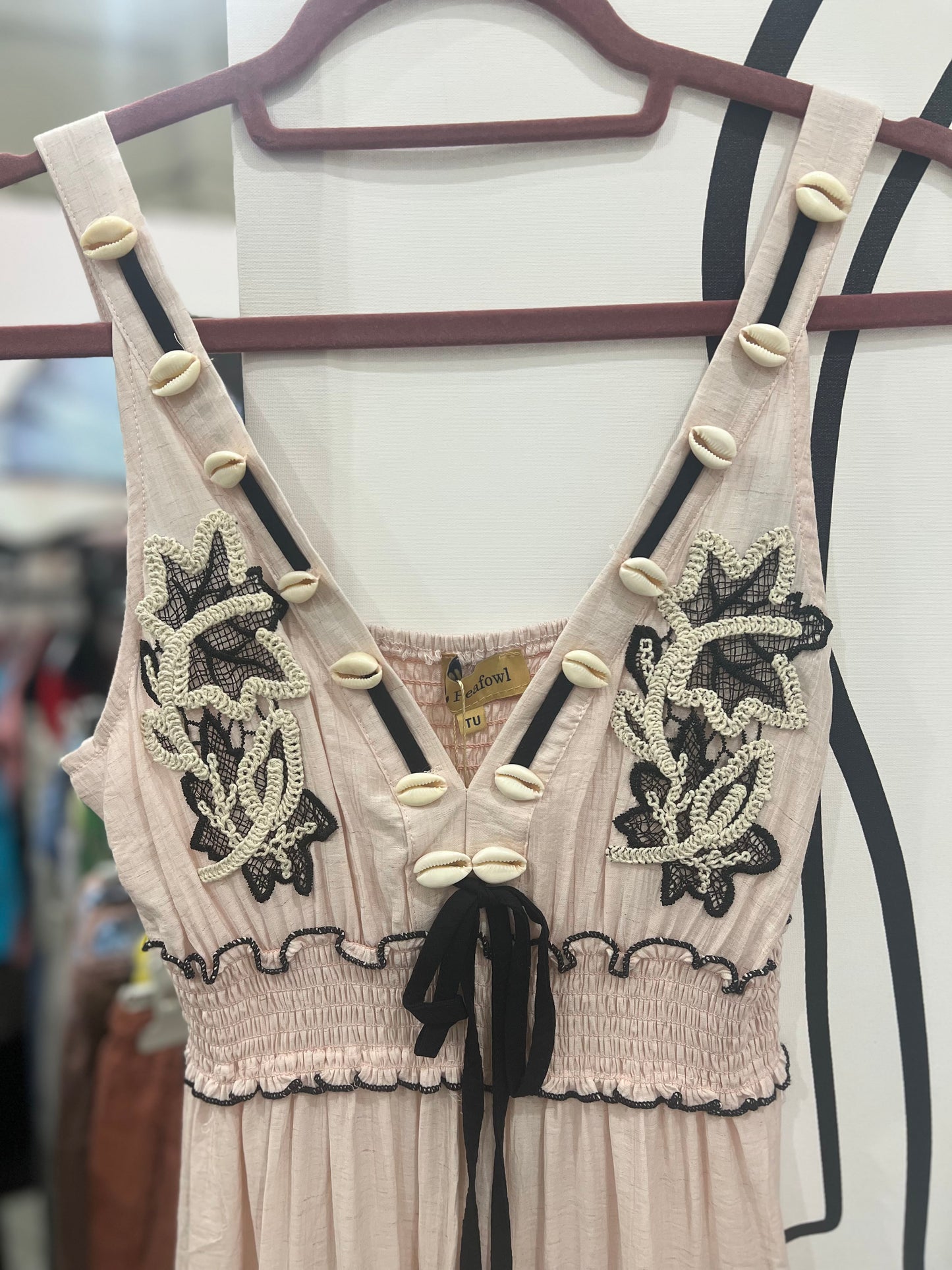 Φόρεμα maxi rayon/λινό με εντυπωσιακό μπούστο