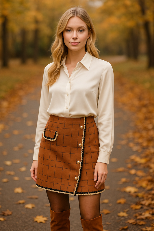 Φούστα mini πλεκτή κρουστή