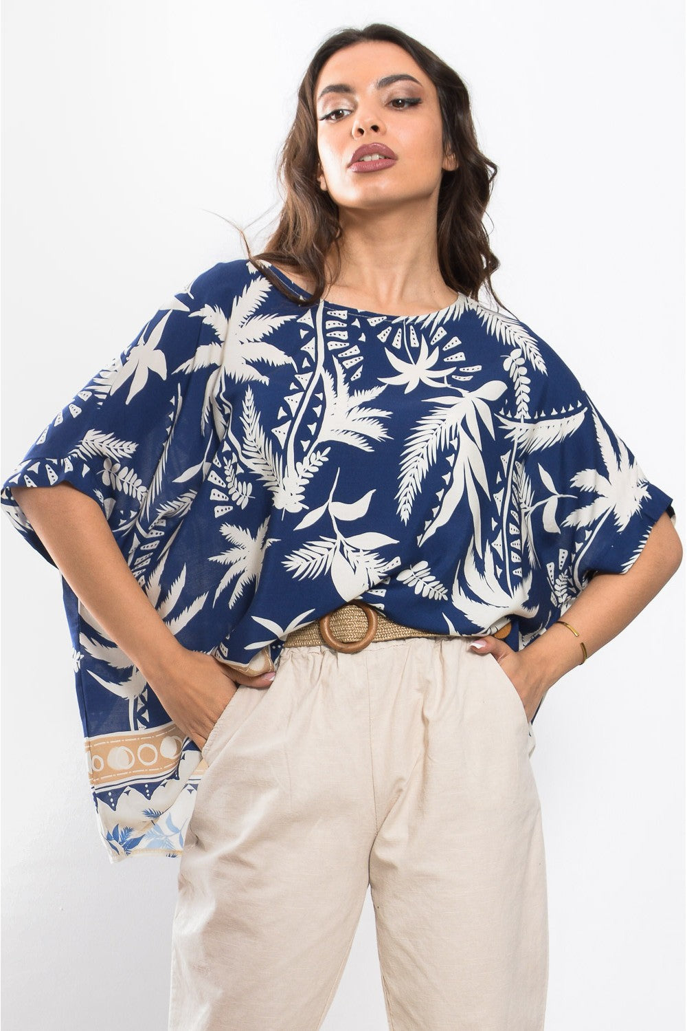 Μπλούζα loose floral