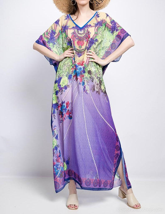 Καφτάνι maxi ethnic printed