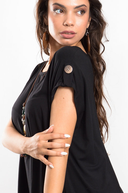 Μπλούζα loose με κολιέ