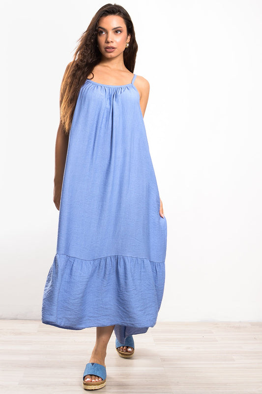 Φόρεμα maxi ραντάτο oversized