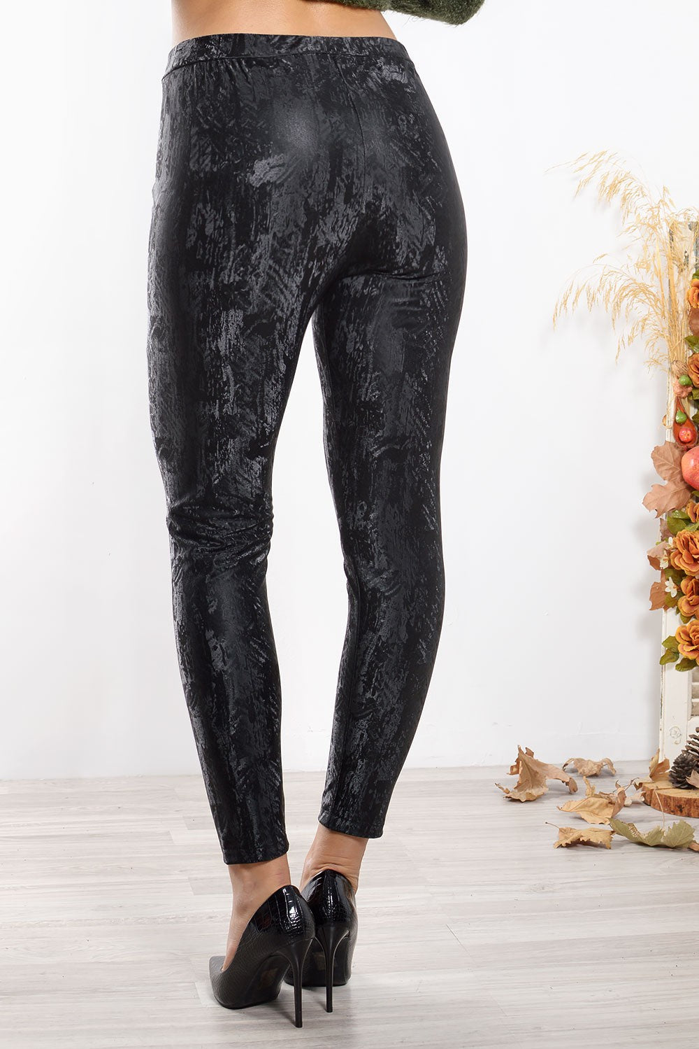 Leggings printed δερματίνης