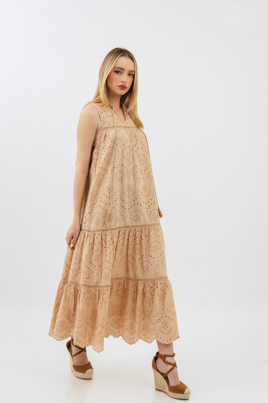 Φόρεμα maxi κηπούρ A γραμμή