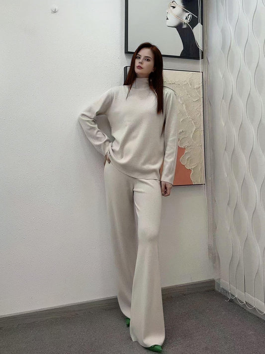 Σετ πλεκτό μπλούζα - παντελόνα