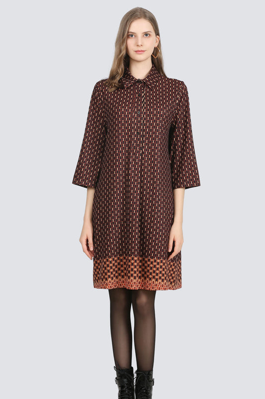 Φόρεμα mini/midi εμπριμέ