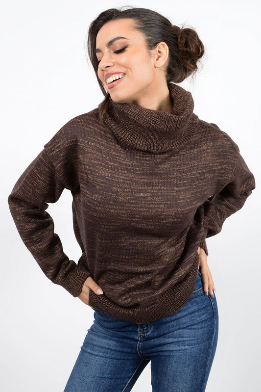 Pullover πλεκτό ζιβάγκο loose