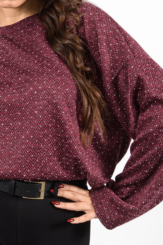 Μπλούζα πλεκτή με strass