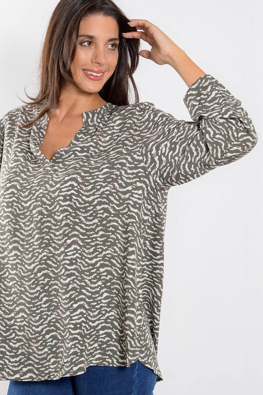 Tunic printed oversized