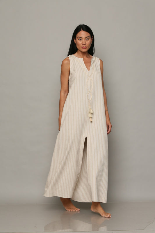 Φόρεμα maxi ριγέ