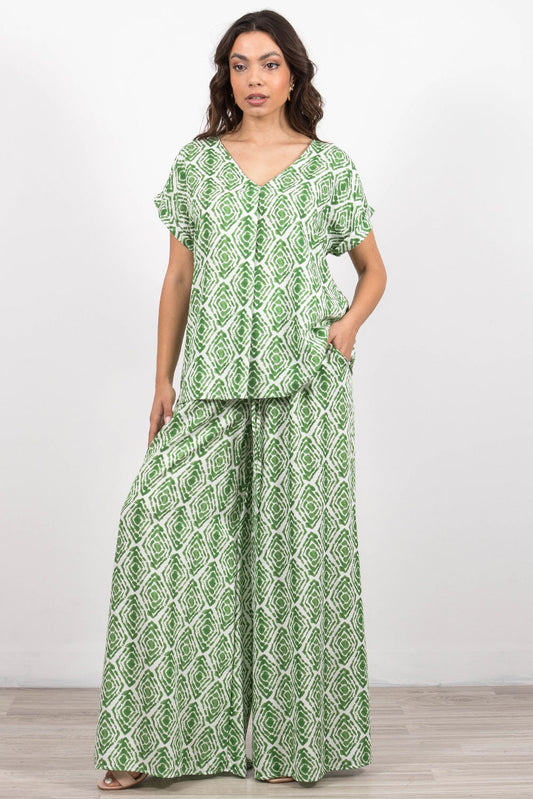 Σετ μπλούζα - παντελόνα printed oversized