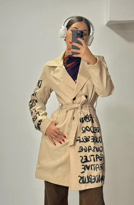 Manteaux letter printed