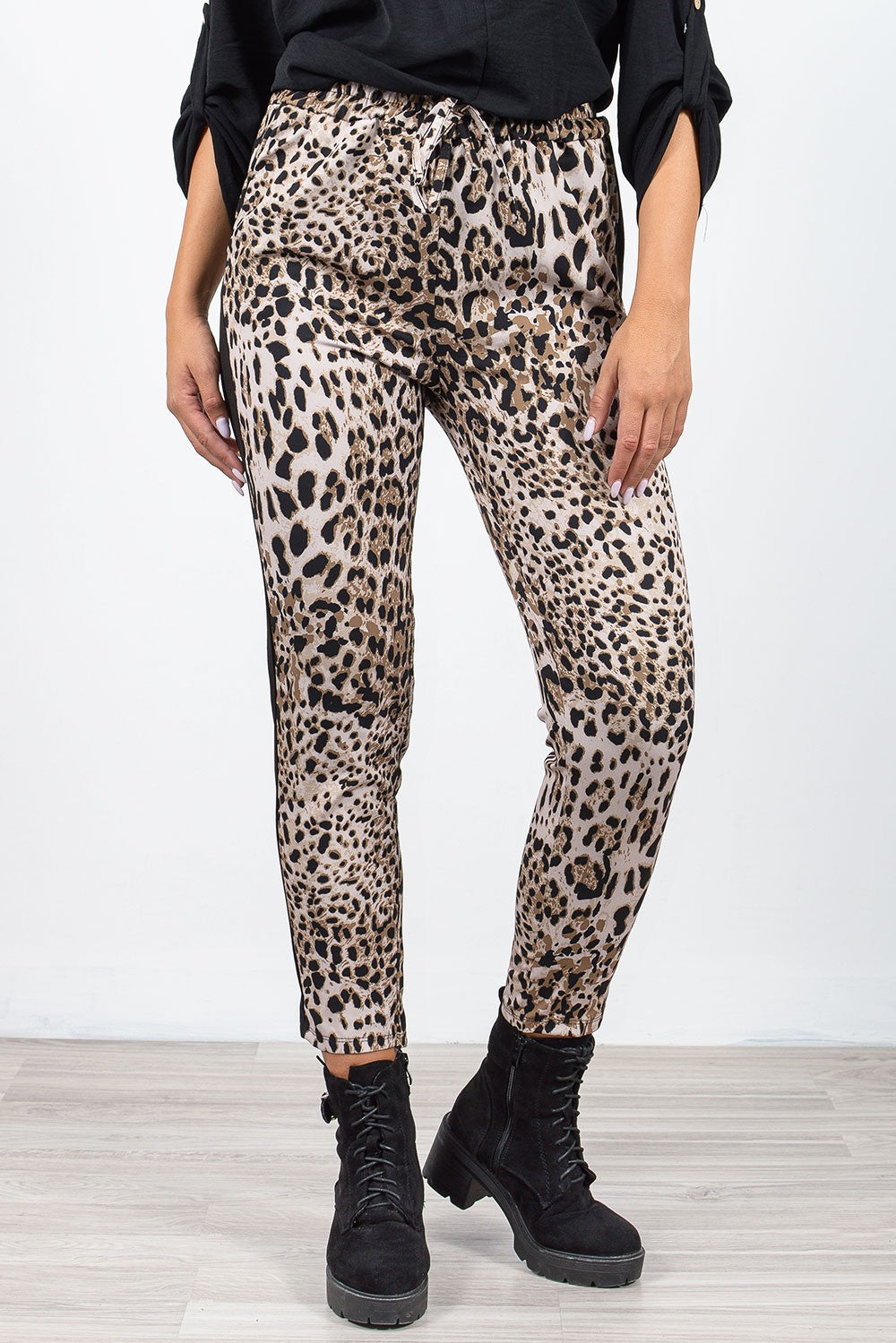 Παντελόνι crepe animal printed