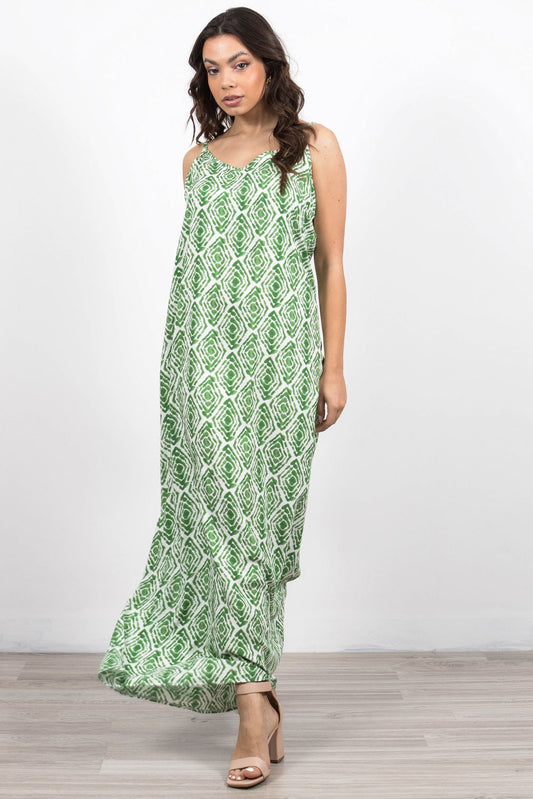 Φόρεμα maxi εμπριμέ σε Α γραμμή