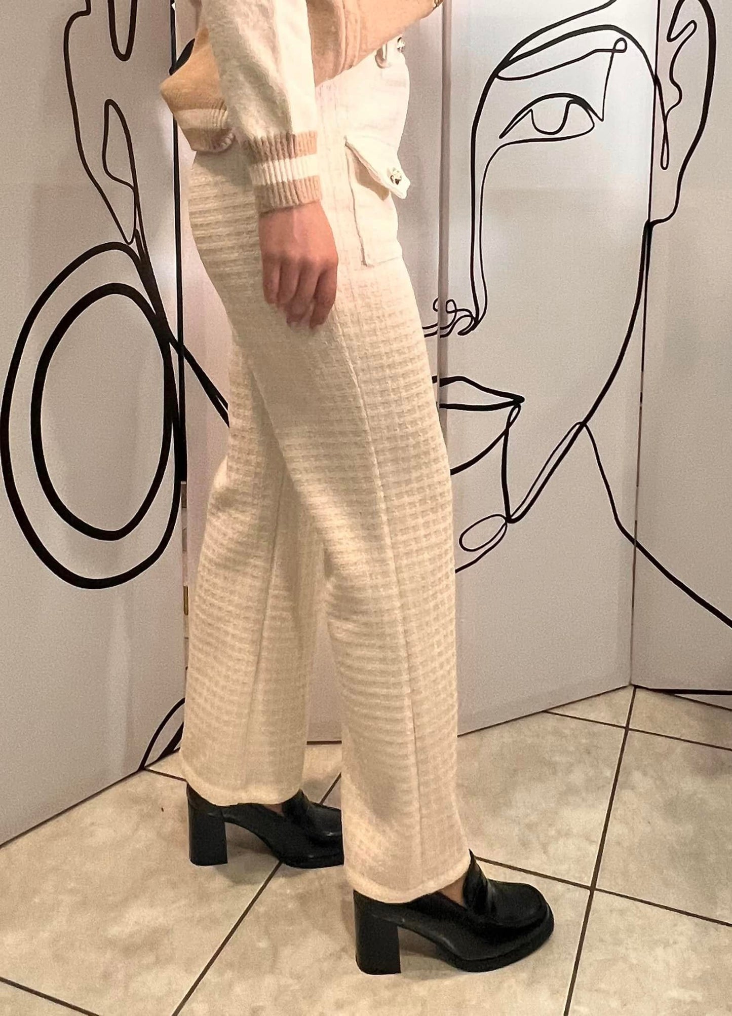 Παντελόνι tweed τύπου Chanel