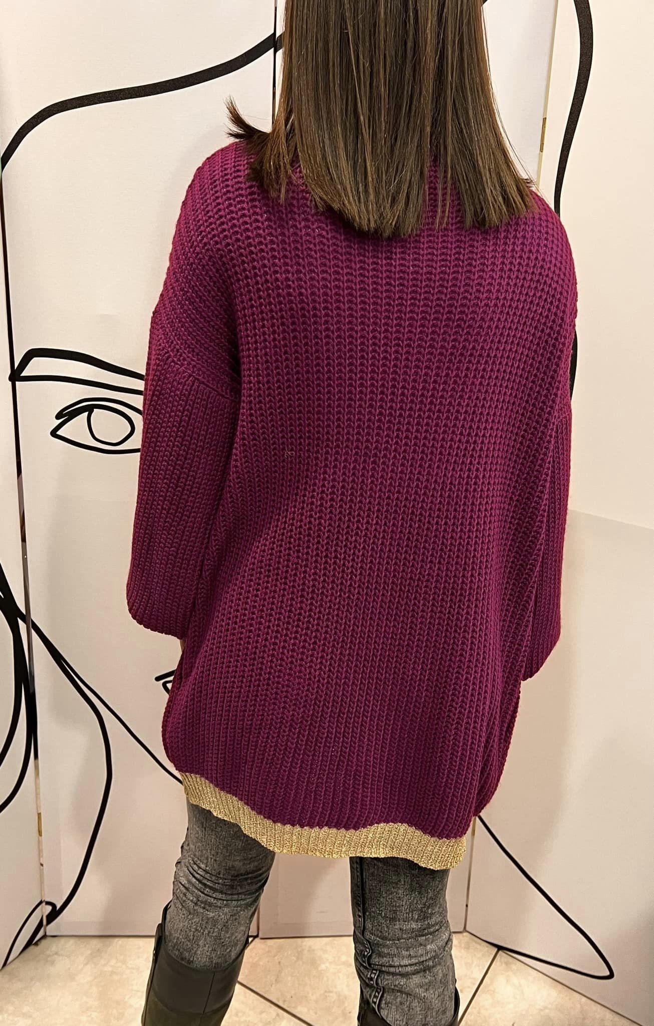 Ζακέτα πλεκτή με lurex