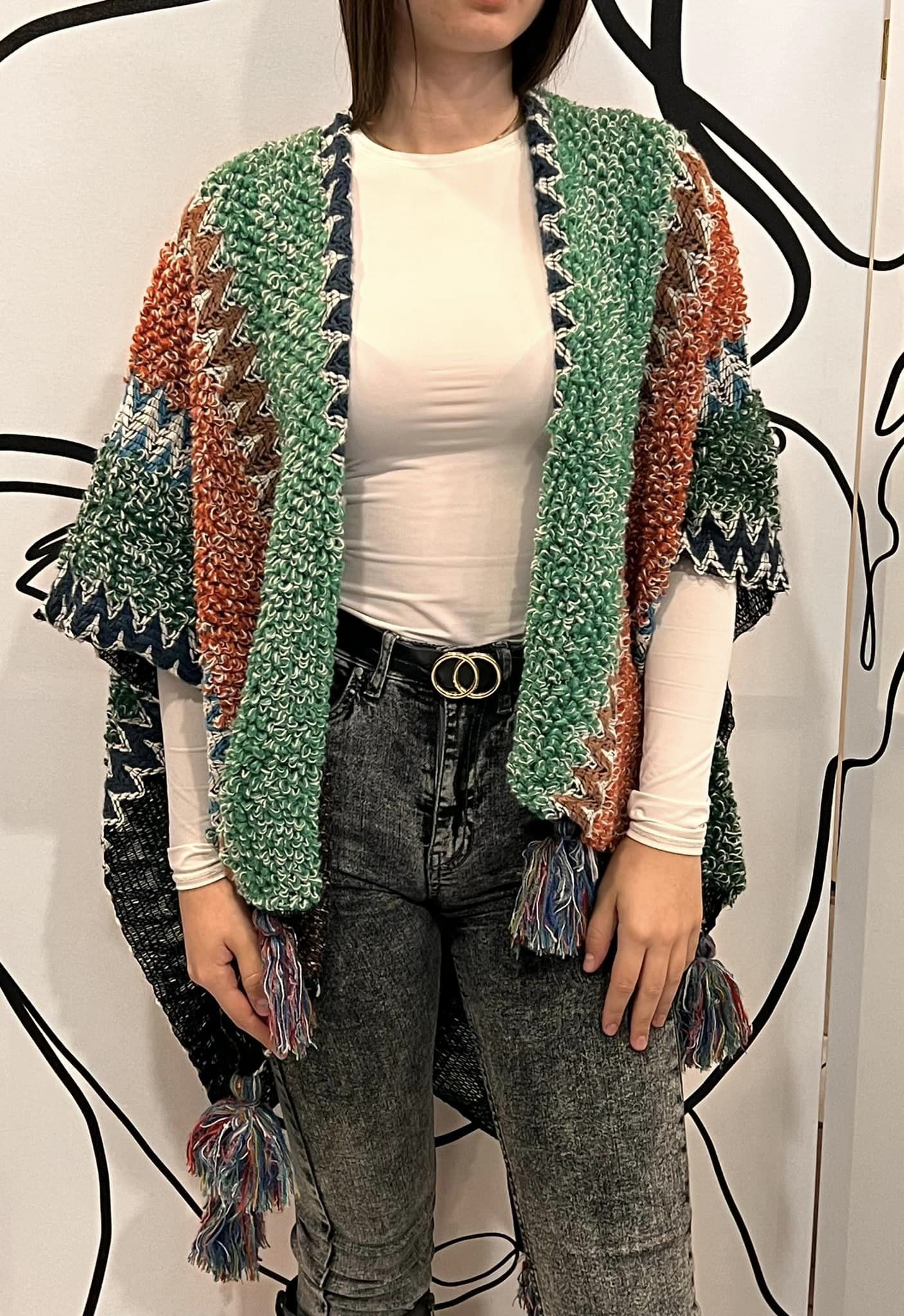 Πασμίνα πλεκτή αφράτη