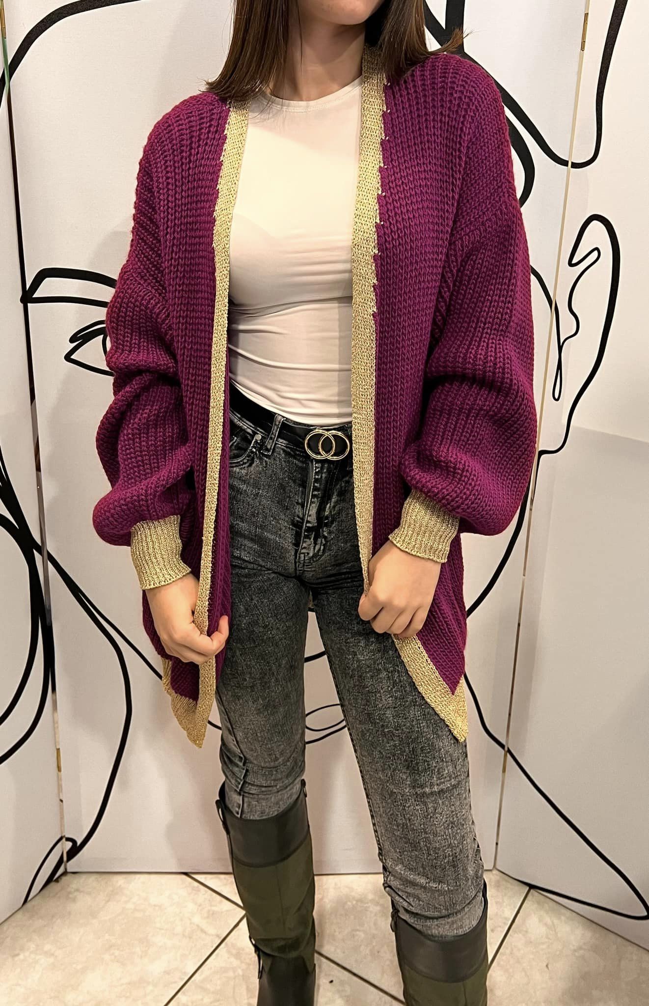 Ζακέτα πλεκτή με lurex