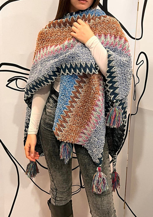 Πασμίνα πλεκτή αφράτη