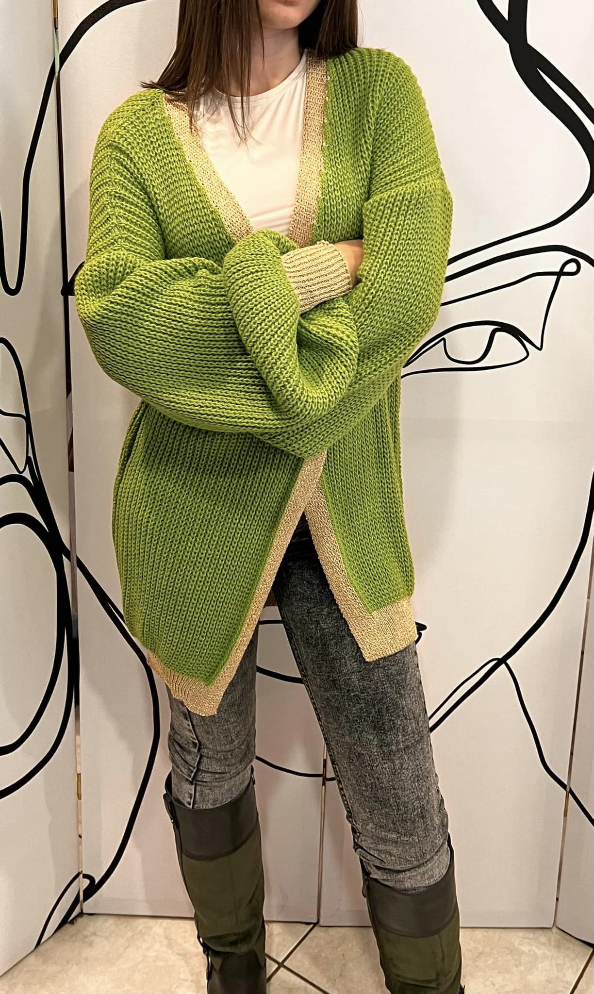 Ζακέτα πλεκτή με lurex