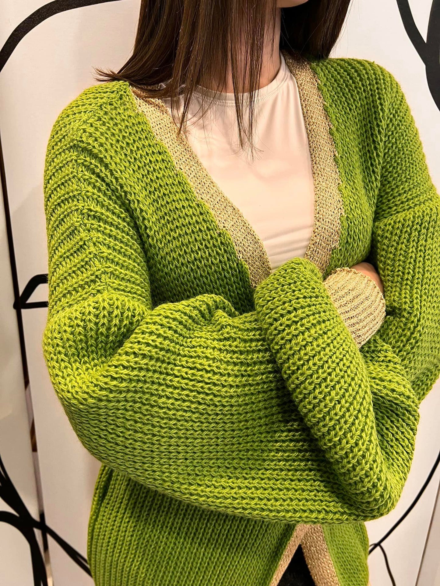 Ζακέτα πλεκτή με lurex