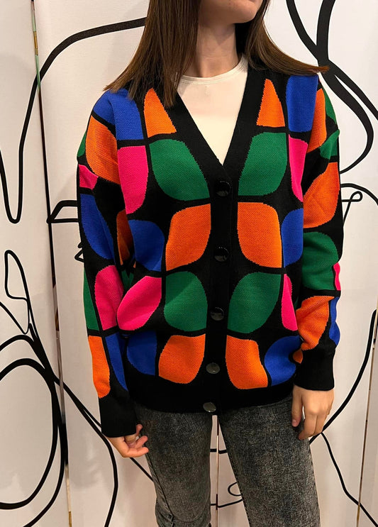 Ζακέτα πλεκτή πολύχρωμη