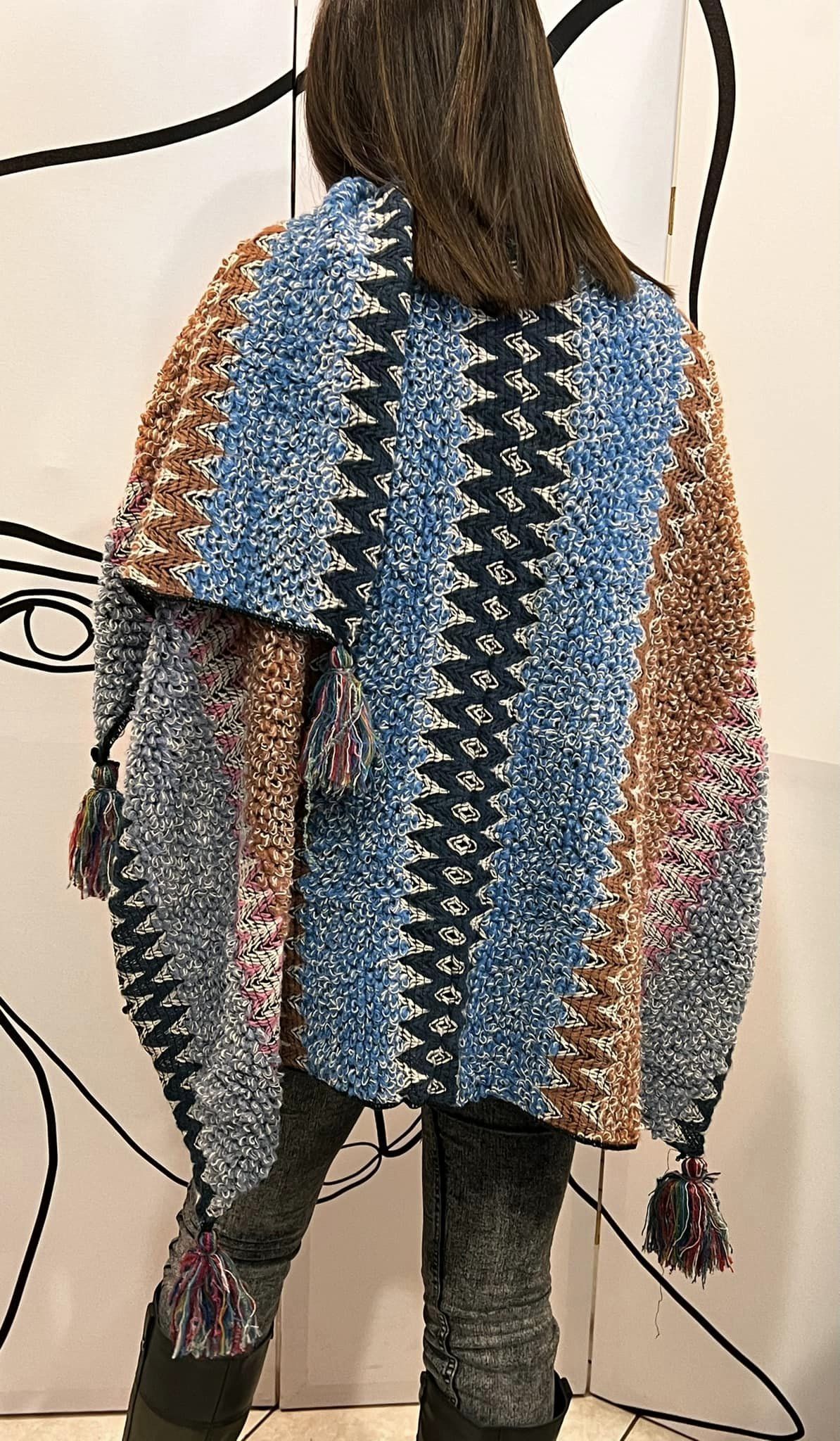 Πασμίνα πλεκτή αφράτη