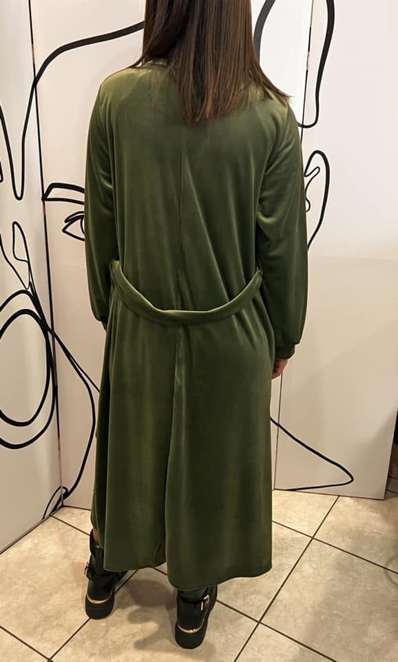 Φόρεμα maxi εβαζέ βελουτέ με πέρλες